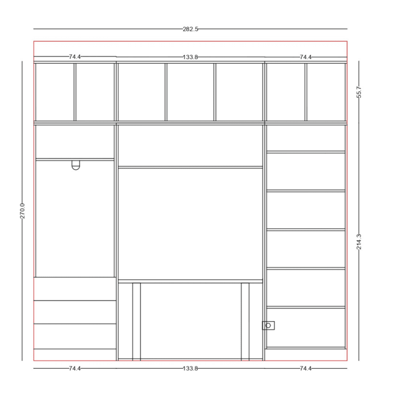 Maid Room/wardrobe & Foldable bed with desk