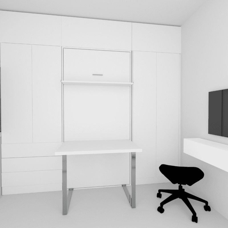 Maid Room/Wardrobe & Foldable bed with desk